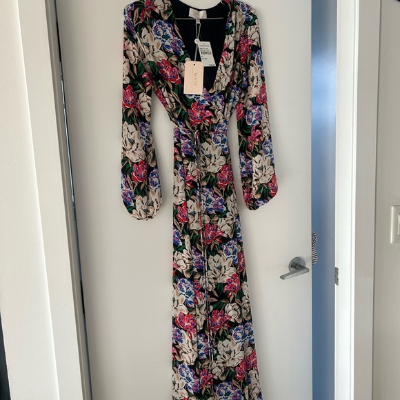 Long Floral Wrap Dress - Picture 5 of 5